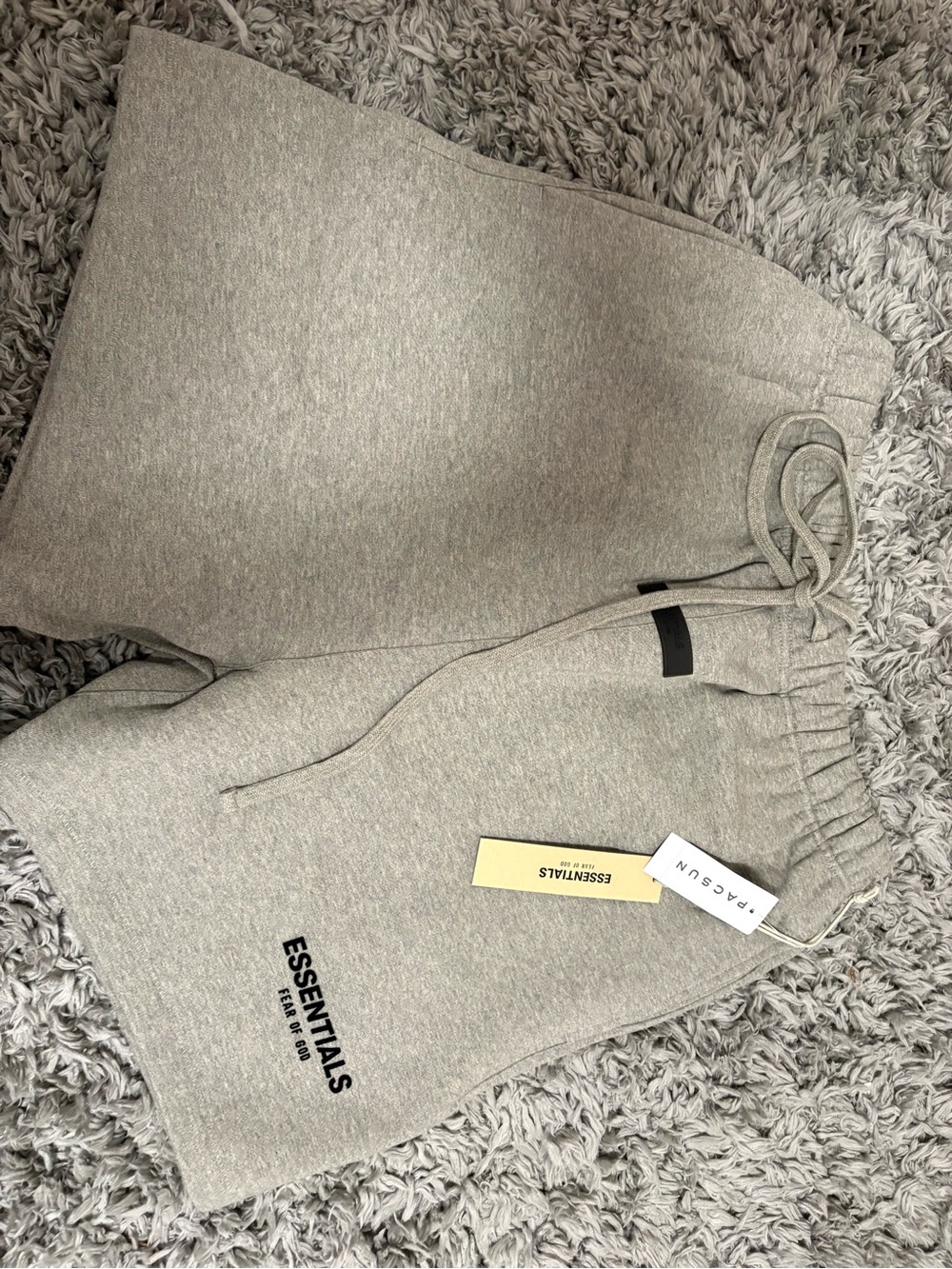 Essentials Kids Light Gray Logo Sweat Shorts